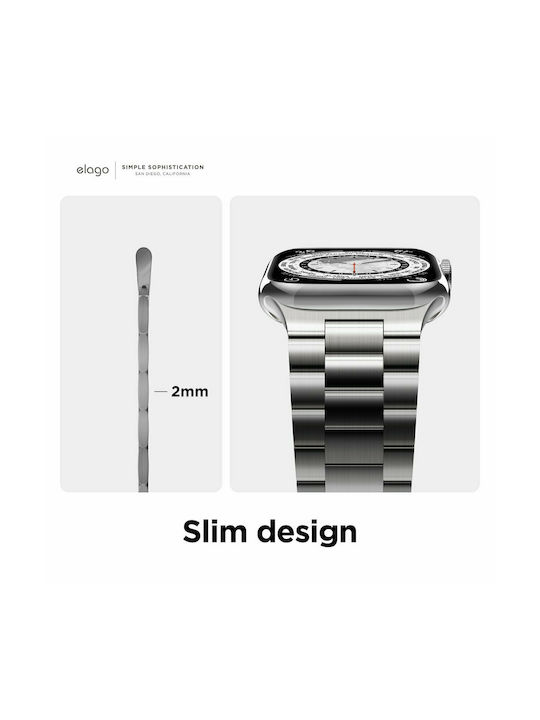 Elago Metal Band Λουράκι Μεταλλικό Ασημί (Apple Watch 42/44/45mm)