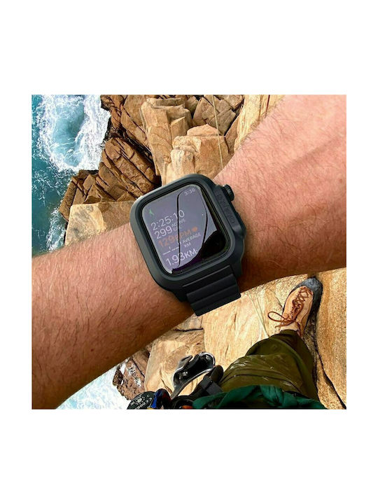 Catalyst Total Protection Θήκη Σιλικόνης με Τζαμάκι σε Μαύρο χρώμα για το Apple Watch 45mm
