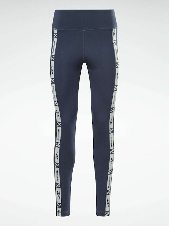 Schulung Frauen Lang Leggings Hochgeschnitten Vector Navy