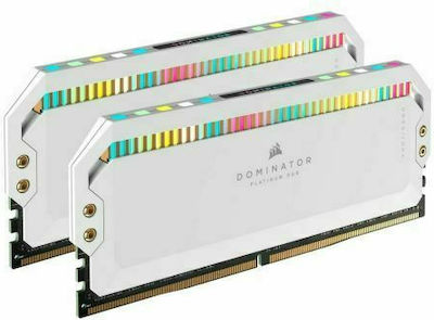 Corsair Dominator Platinum RGB 32GB DDR5 RAM mit 2 Modulen (2x16GB) und Geschwindigkeit 6200 für Schreibtisch