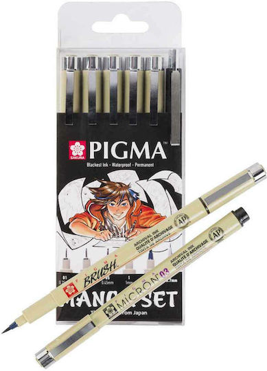 Sakura Pigma Micron Design Markers 0.7mm Black 6pcs
