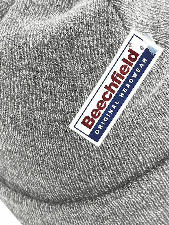 Beanie Beanie Knitted in Gray color