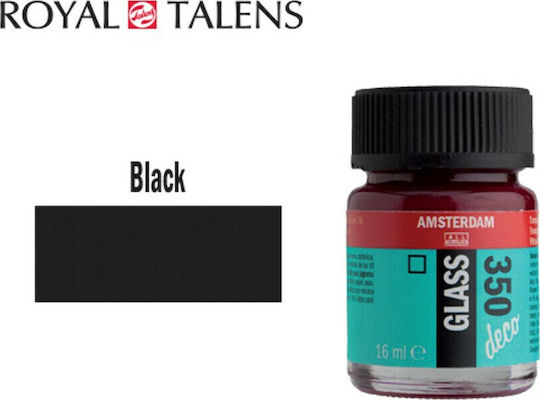 Royal Talens Glass Deco Liquid Craft Paint Black for Porcelain and Glass No700 16ml