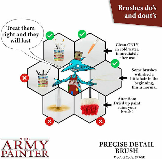 The Army Painter Hobby: Precise Detail Brush Paintbrush Modeling BR7001