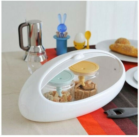 Alessi Gram Кутия за хляб с капак Пластмаса Бял 46x30x16.5см ASG22 W