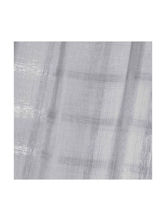 Σετ Κουρτίνες Παραθύρου με Τιράντες L-C Candide Gris 60x120εκ.