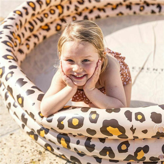 Swim Essentials Leopard Детски Round Басейн PVC Надуваем Бежова