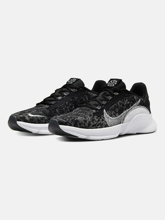 Nike SuperRep Go 3 Herren Sportschuhe für Training & Fitnessstudio Schwarz