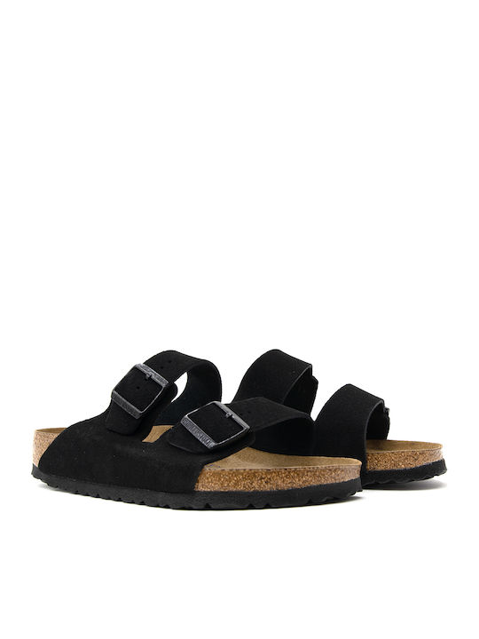 Birkenstock Arizona Soft Footbed Ανατομικά Σανδάλια Μαύρα