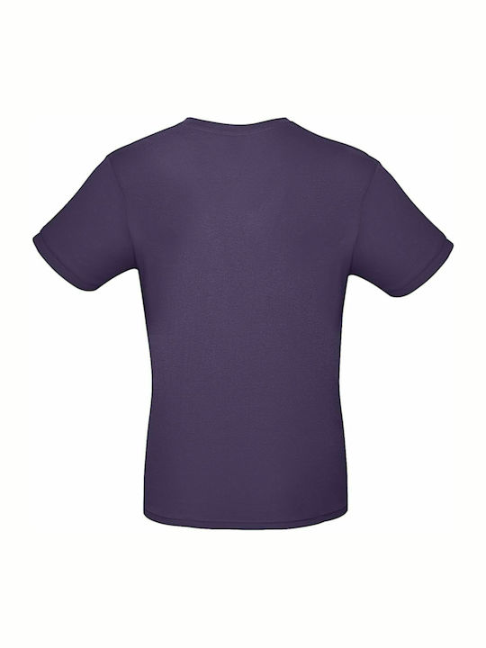 B&C E150 Men's Short Sleeve Promotional T-Shirt Radiant Purple