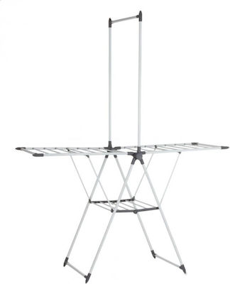 5Five Sinai Stainless Steel Folding Floor Clothes Drying Rack with Hanging Length 16m