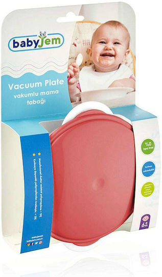 Baby Jem Baby Food Plate made of Plastic Pink