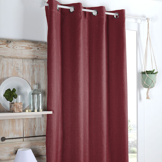 Curtain with Grommet S-F Copenhague Rouge R68937009 140x260cm
