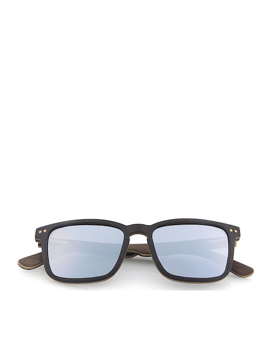 Daponte Damen Sonnenbrille mit Gray Holz Gestell und Gray Polarisiert Linse DAP314E 6