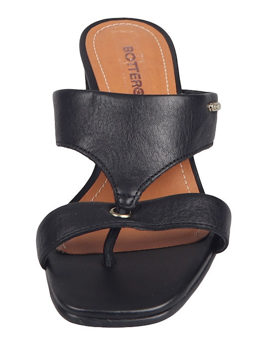Leder Damen Sandalen in Schwarz Farbe