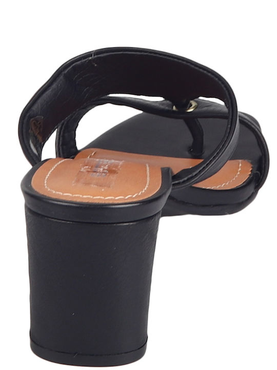 Leder Damen Sandalen in Schwarz Farbe