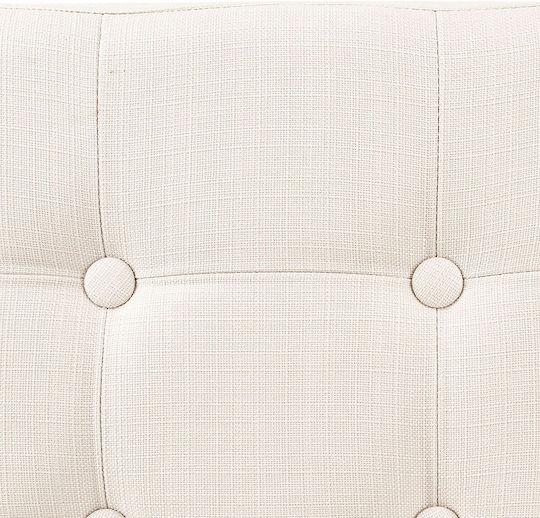 Lysandre Beige Stoff Bankhocker Mit Stauraum 76x38x38cm