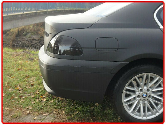 mcCarbon Car Membrane Stickers Carbon 100 x 60cm for Car Lights in Black Color 1pcs