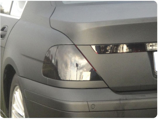 mcCarbon Car Membrane Stickers Carbon 100 x 60cm for Car Lights in Black Color 1pcs