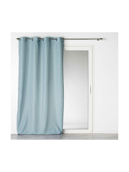 Douceur d'Intérieur Curtain with Grommets L-C Havana Rideau Light Blue 140x260cm