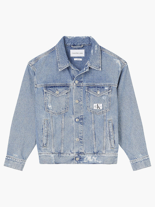 Kurz Damen Jeansjacke Blau