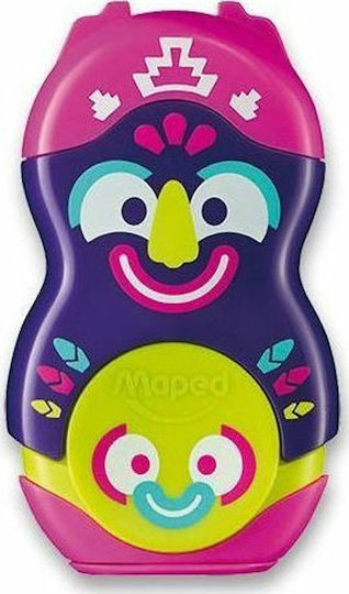 Maped Totem Пластмаса Острилка Лилава с Гума 1бр