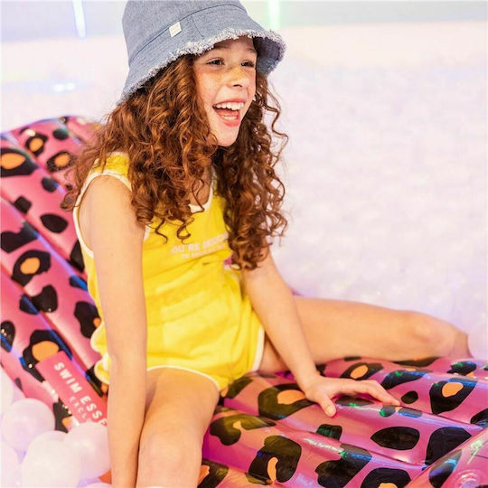 Swim Essentials Luxury Leopard Print Φουσκωτό Στρώμα Θαλάσσης Ροζ