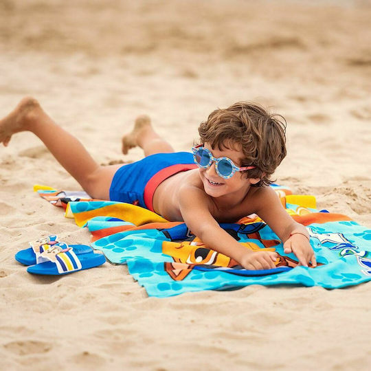 Kinder-Strandtuch Hellblau Pfoten-Patrouille 140x70cm