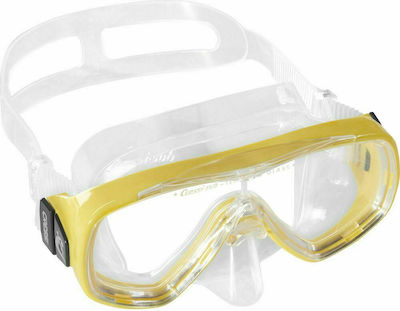 CressiSub Μάσκα Θαλάσσης με Αναπνευστήρα Παιδική Ondina VIP Junior σε Κίτρινο χρώμα