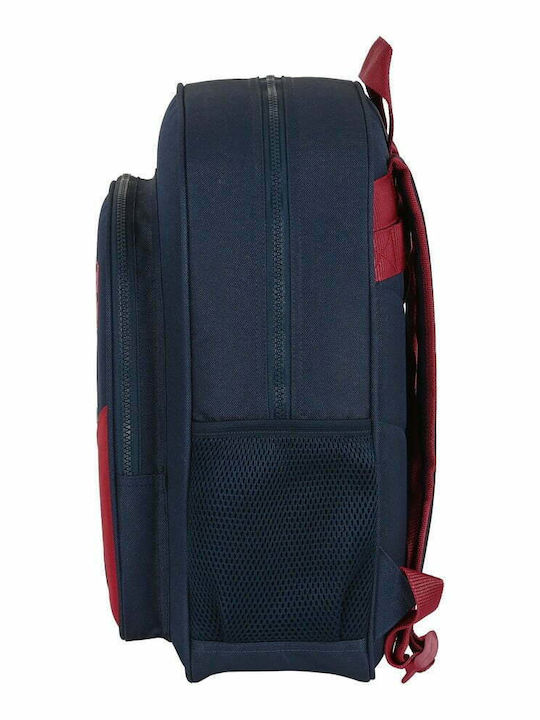 F.C. Barcelona F.C. Barcelona Ghiozdan De Școală Primară De Spate Cu Husă Pentru Sticlă De Apă Albastru 12 Litri 38 x 12 x 38 cm