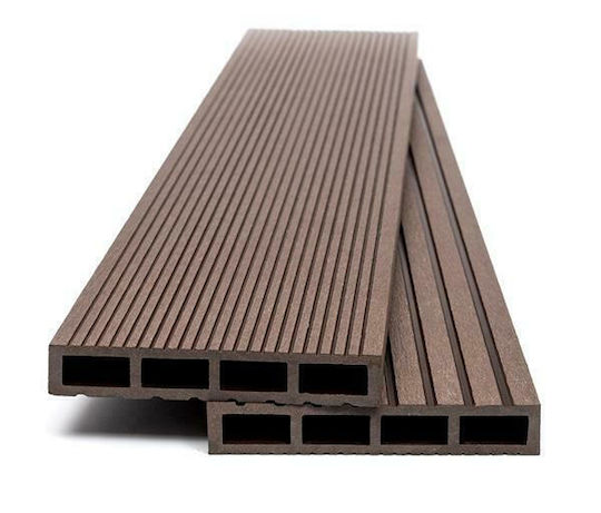 Newplan Deck Περίφραξης Κήπου Dark Brown από WPC 360x12x2εκ. Καφέ
