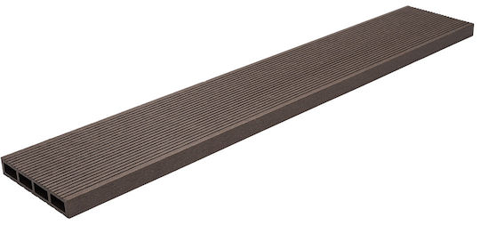 Newplan Deck Περίφραξης Κήπου Dark Brown από WPC 360x12x2εκ. Καφέ