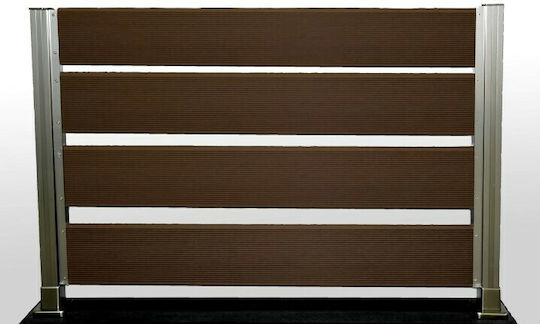 Newplan Deck Περίφραξης Κήπου Καφέ από WPC 360x11x2εκ. Καφέ