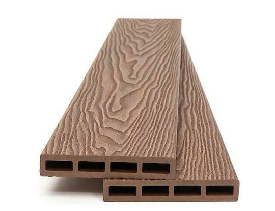 Newplan 90155 Ограда Deck за Градина Тик от WPC (Уеб магазин) 360x120x2бр 1бр