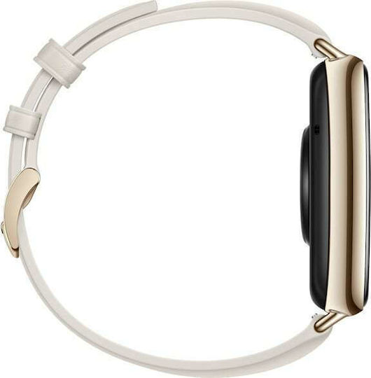 Huawei Watch Fit 2 Classic Aluminium 46mm Αδιάβροχο με Παλμογράφο (Moon White)