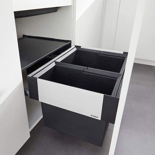 Blanco Coș Select II XL 60/3 Reciclare Pentru Dulap Plastic Negru 46lt