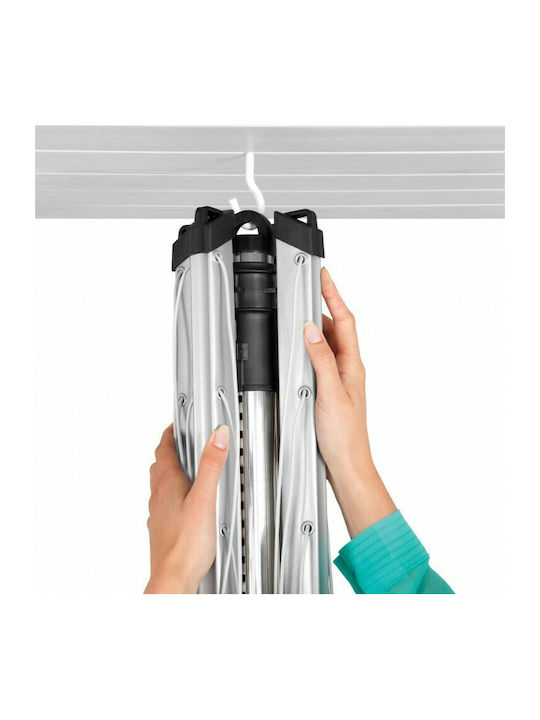 Brabantia Lift-O-Matic Rotary Dryer Metallic Folding Floor Clothes Drying Rack with Hanging Length 50m