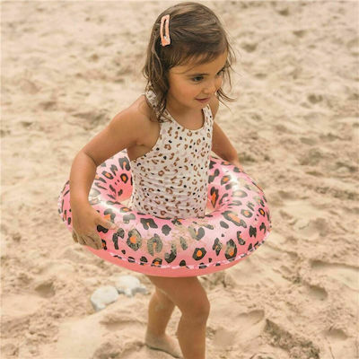 Swim Essentials Kinder Schwimmring Leopard mit Durchmesser 55cm. Rosa