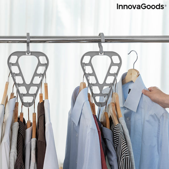 InnovaGoods Orzer Κρεμάστρα Ντουλάπας για Φουλάρια Πλαστική Γκρι V0103535 2τμχ