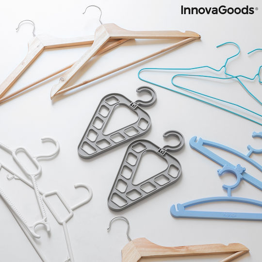 InnovaGoods Orzer Κρεμάστρα Ντουλάπας για Φουλάρια Πλαστική Γκρι V0103535 2τμχ