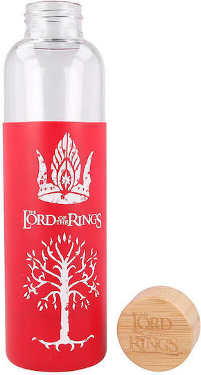 Stor Lord of the Rings Kinder Trinkflasche Silikon mit Schraubverschluss Auslaufsicher Rote 600ml