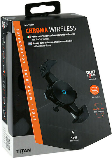 Lampa Titan Optiline Motorcycle Cellphone Mount with Adjustable Arm 5.3-7 Inches for Steering Wheel