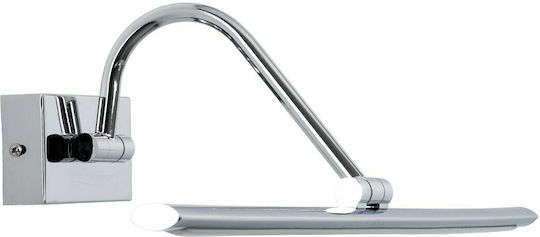 GloboStar Mira Modern Leuchte Badezimmer mit Integrierter LED und Neutralweißes Licht Silber 60x13cm