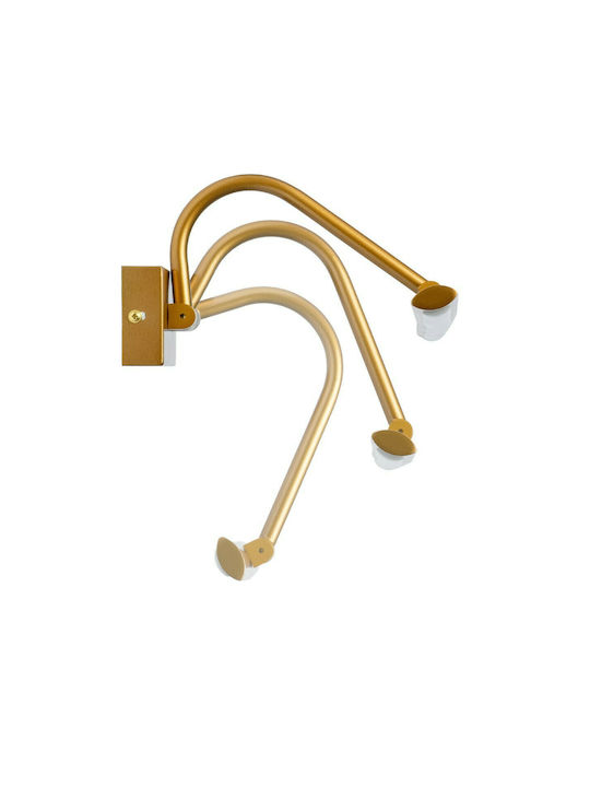 GloboStar Mira Modern Lamp Bathroom with Integrated LED and Natural White Light Copper 60x13cm