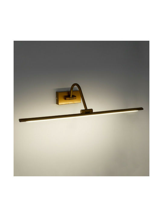 GloboStar Mira Modern Lamp Bathroom with Integrated LED and Natural White Light Copper 60x13cm