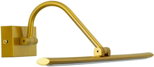 GloboStar Mira Modern Leuchte Badezimmer mit Integrierter LED und Neutralweißes Licht Gold 60x13cm