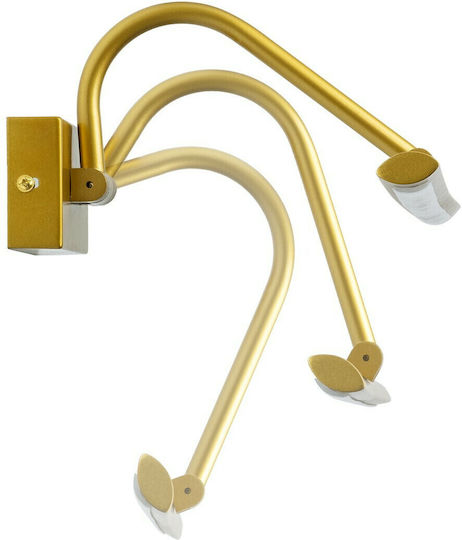 GloboStar Mira Modern Leuchte Badezimmer mit Integrierter LED und Neutralweißes Licht Gold 60x13cm
