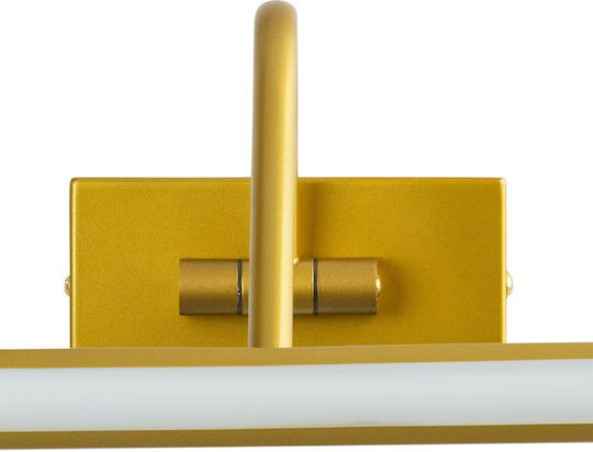 GloboStar Mira Modern Leuchte Badezimmer mit Integrierter LED und Neutralweißes Licht Gold 60x13cm