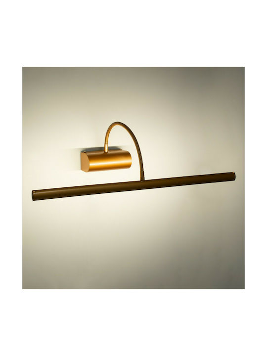 GloboStar Trois Modern Lamp Bathroom with Integrated LED and Natural White Light Copper 60x18cm