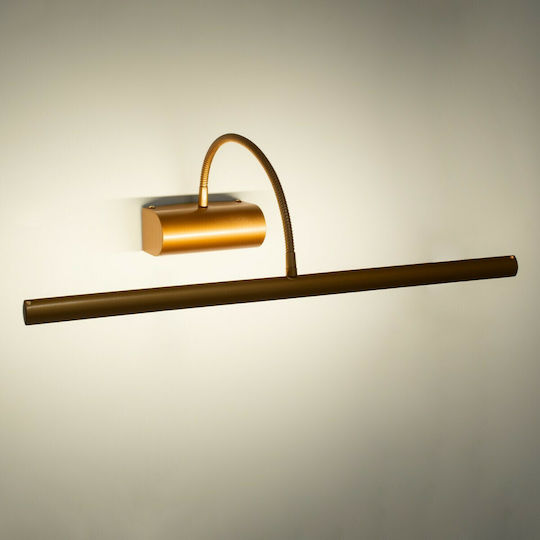 GloboStar Trois Modern Lamp Bathroom with Integrated LED and Natural White Light Copper 60x18cm